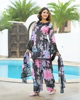 Cotton farshi salwar black color